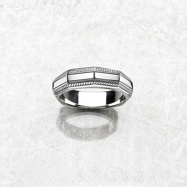 Angular Silver  Ring