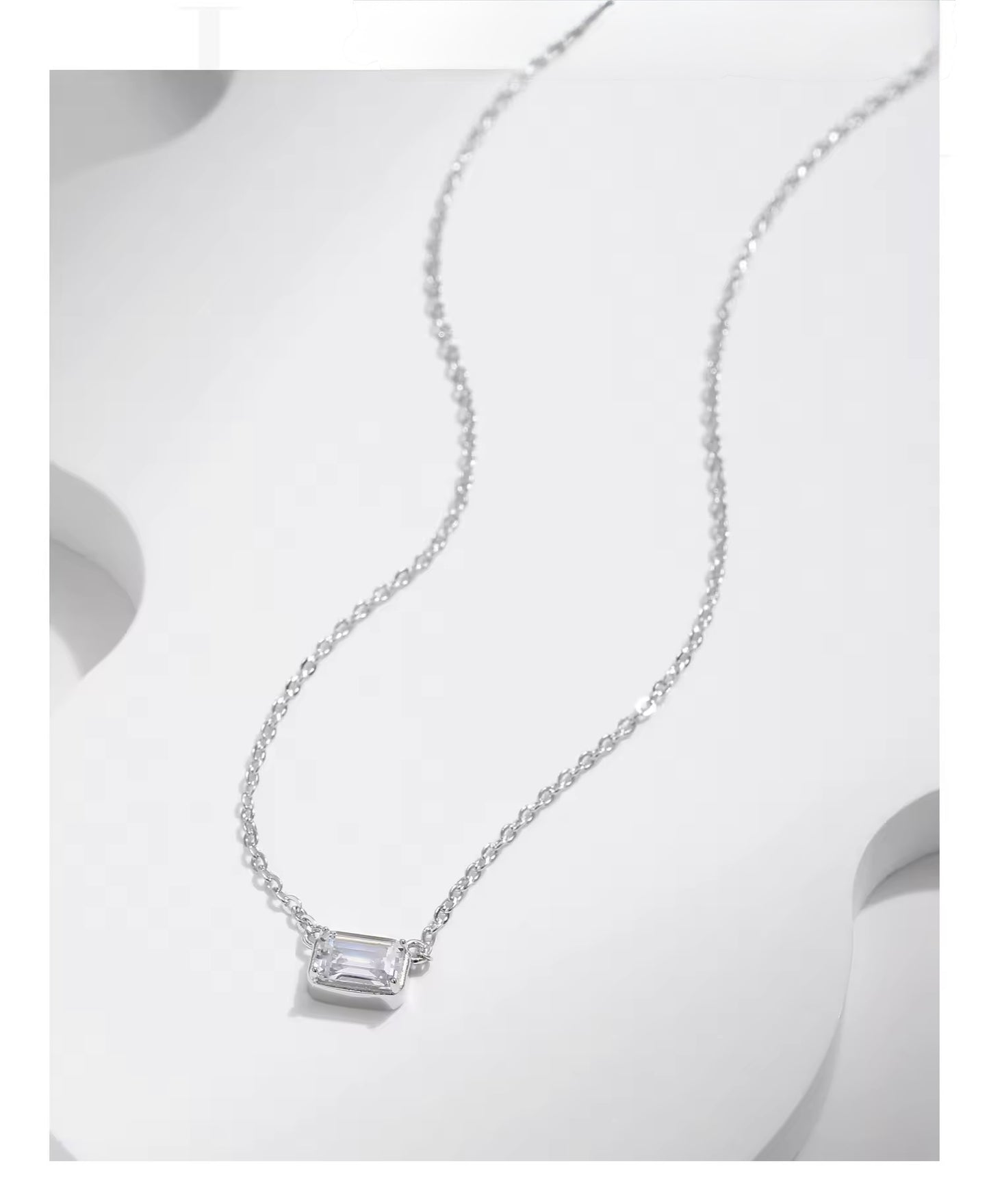 Sterling Silver Geometric Necklace