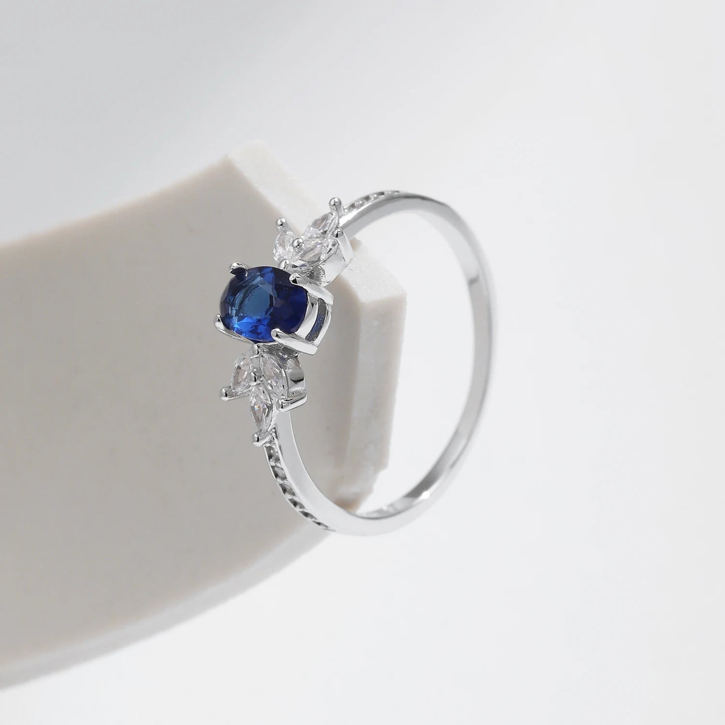 Deep Blue  Oval Ring