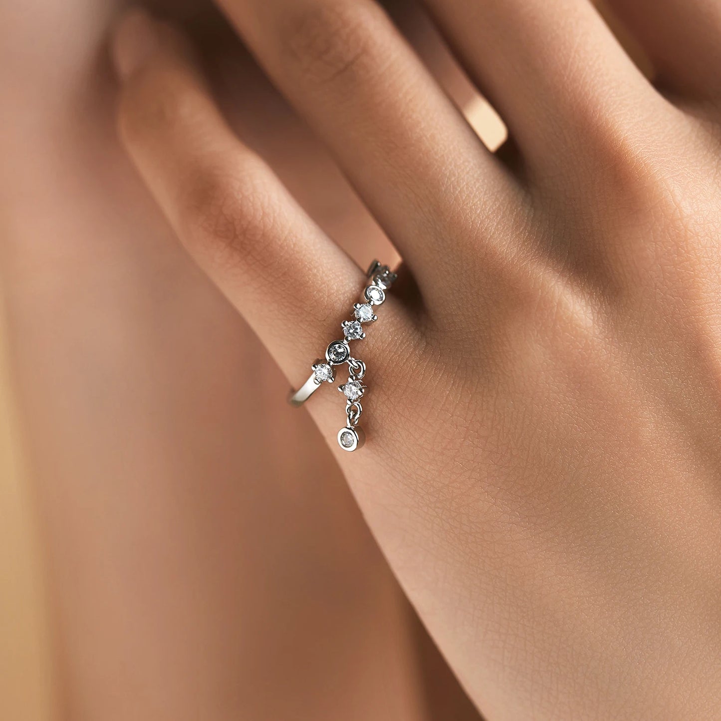 Lunar Drops Cocktail Ring